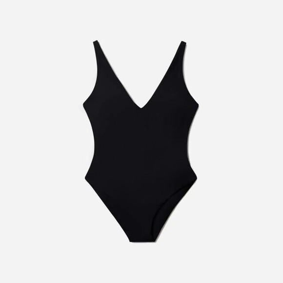Everlane Other - NWT Everlane Womens The V Neck Bathing Suit Size Small Adjustable Straps Black